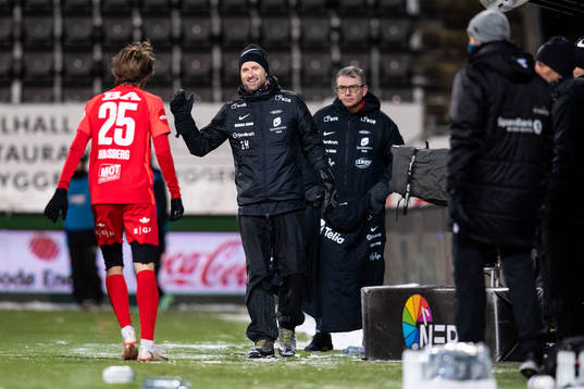 Niklas Jensen Wassberg and Eirik Horneland, head coach of