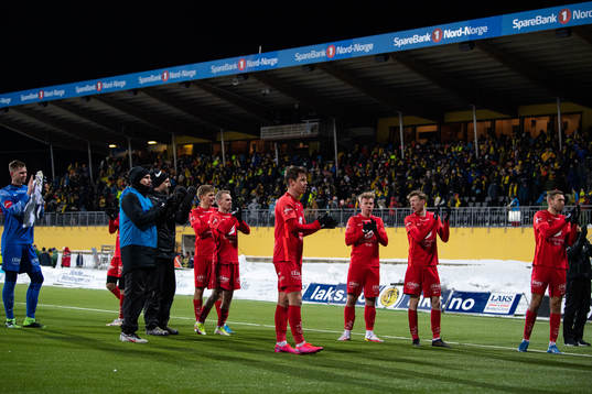 Mathias Knutsen Rasmussen of Brann and teammates