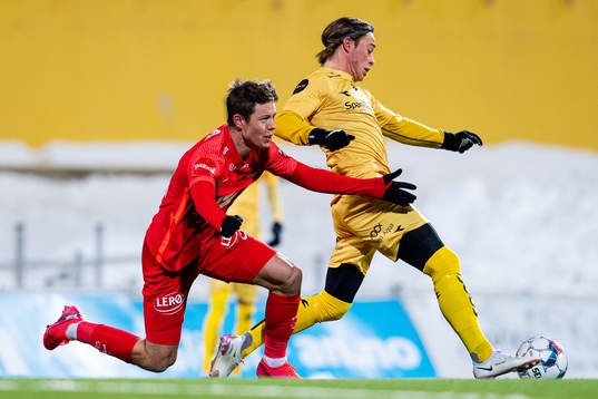 Mathias Knutsen Rasmussen of Brann and Patrick Berg of