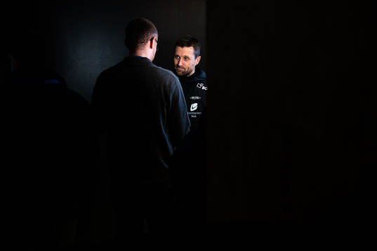 Eirik Horneland, head coach of Brann, is being interviewed