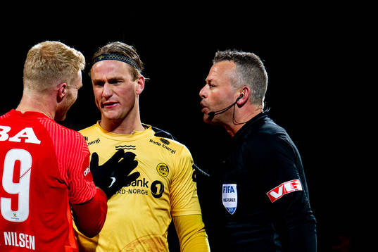 Sivert Heltne Nilsen of Brann, Erik Botheim of Bodø/Glimt