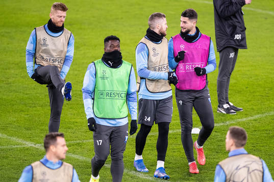 Anders Christiansen, Malik Abubakari, Lasse Nielsen and