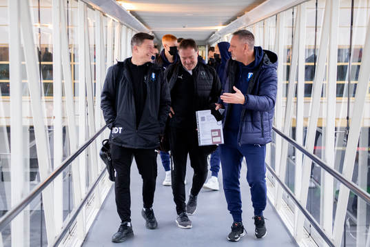 Jon Dahl Tomasson, head coach and Remy Reijnierse,