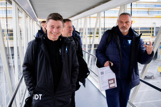 Jon Dahl Tomasson, head coach and Remy Reijnierse,