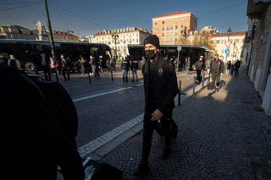 Antonio Colak arrives at the hotel