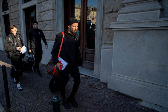 Sergio Pena arrives at the hotel