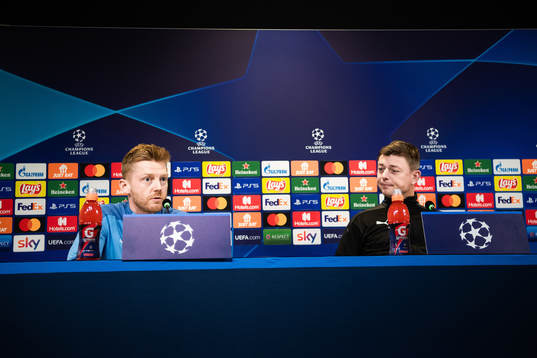 Anders Christiansen and Jon Dahl Tomasson, head coach of