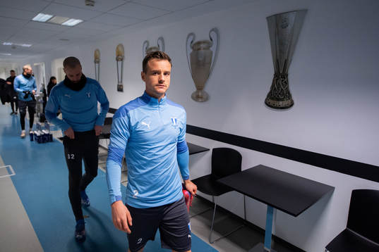Eric Larsson in the dressing room