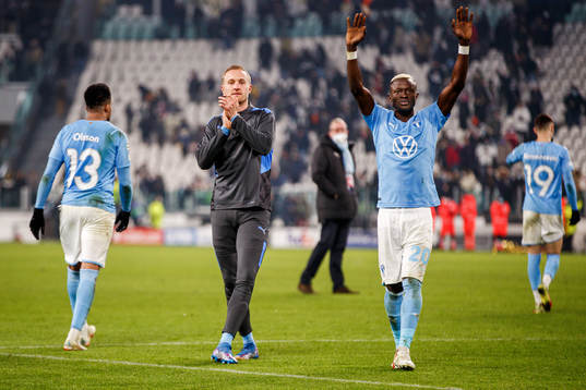 Franz Brorsson and Bonke Innocent of Malmö FF