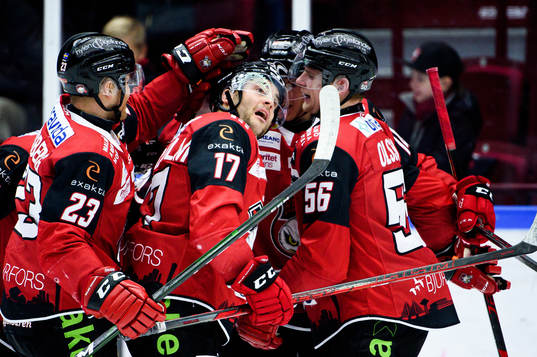 Malmö Redhawks Pathrik Westerholm jublar