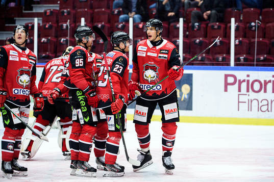 Malmö Redhawks Oliver Lauridsen jublar
