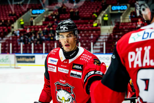 Malmö Redhawks Oliver Lauridsen jublar