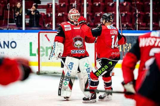 Malmö Redhawks målvakt Daniel Marmenlind och Carl-Johan