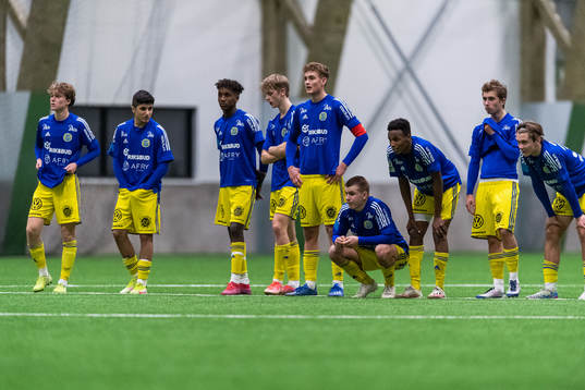 Sundsvalls spelare vid straffläggningen