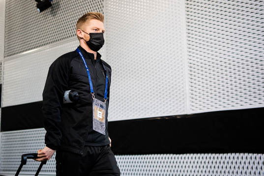 Anders Christiansen of Malmö FF arrive at the arena