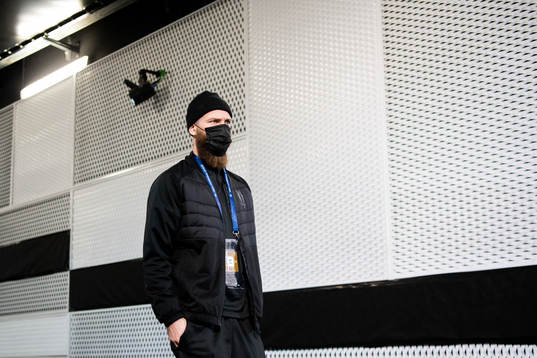 Jo Inge Berget of Malmö FF arrive at the arena
