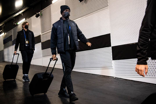 Goalkeeper Ismael Diawara of Malmö FF arrive at the arena