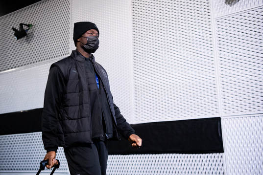 Goalkeeper Ismael Diawara of Malmö FF arrive at the arena