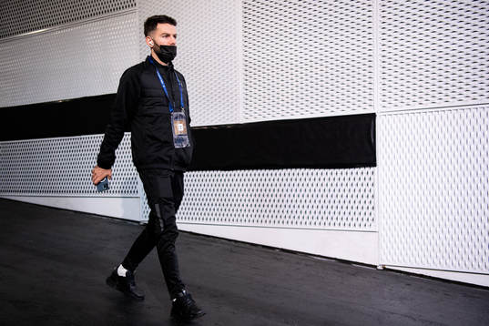 Erdal Rakip of Malmö FF arrive at the arena