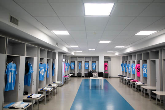 The dressing room of Malmö FF