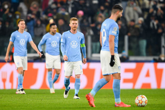 Anders Christiansen of Malmö FF looks dejected