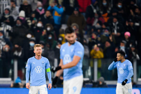 Anders Christiansen of Malmö FF looks dejected