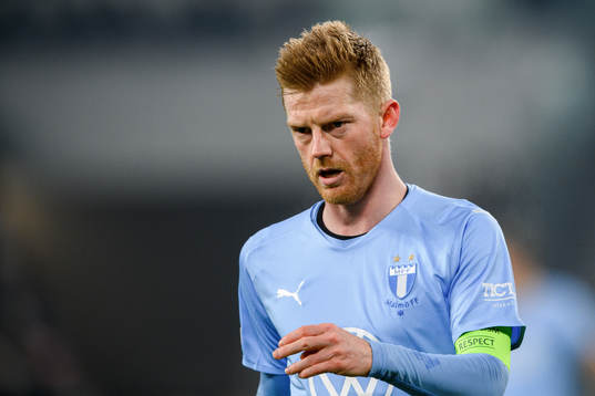 Anders Christiansen of Malmö FF looks dejected
