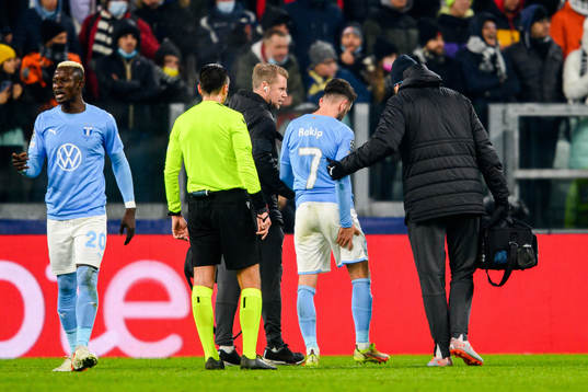 Erdal Rakip of Malmö FF in pain