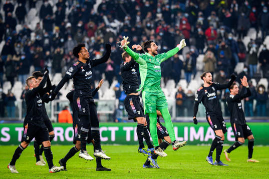 Players of Juventus celebrate