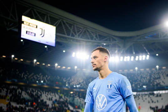 Veljko Birmancevic of Malmö FF looks dejected