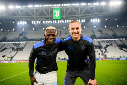 Bonke Innocent and Franz Brorsson of Malmö FF