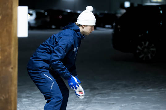 Leksands målvakt Kasimir Kaskisuo innan ishockeymatchen i
