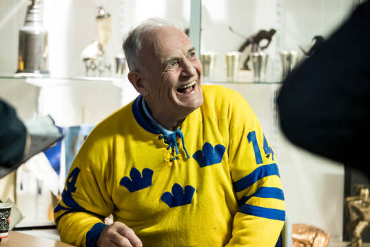 Ulf Sterner innan ishockeymatchen i SHL mellan Leksand och