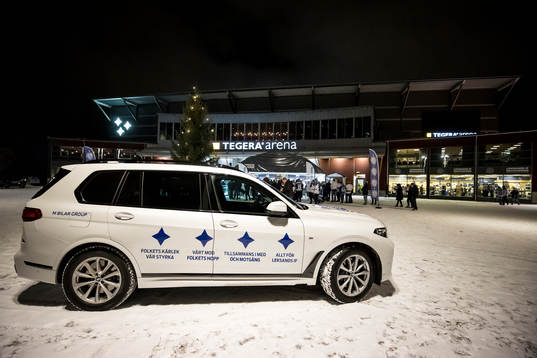 Tegera Arena innan ishockeymatchen i SHL mellan Leksand och