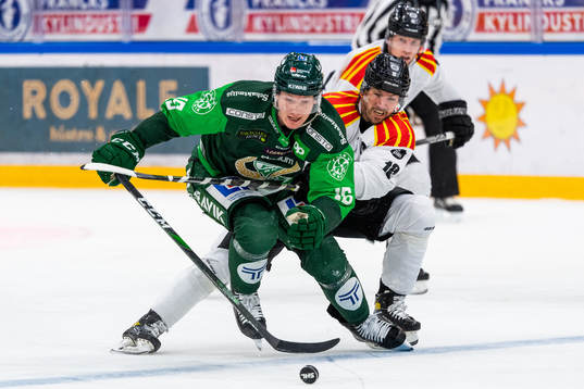Färjestads Gustav Rydahl och Brynäs Anton Rödin