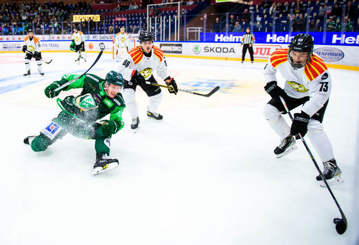 Färjestads Gustav Rydahl och Brynäs Theo Lindstein