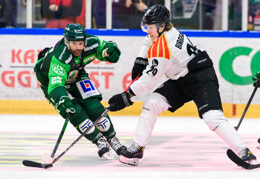 Färjestads Martin Johansson och Brynäs Oscar Birgersson