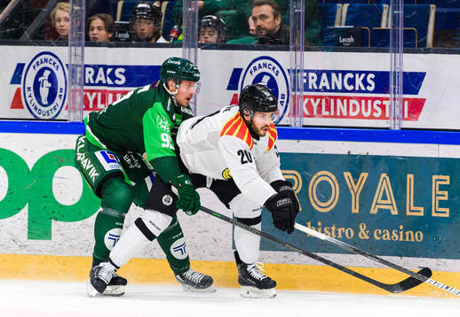 Färjestads Jacob de la Rose och Brynäs Oula Palve
