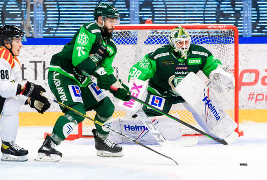 Färjestads målvakt Dominik Furch