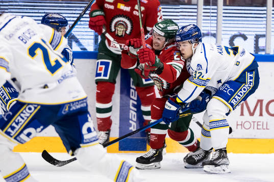 Frölundas Johan Sundström och Leksands Jesper Kandergård