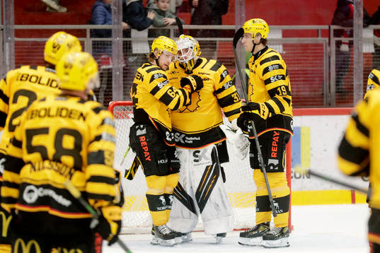 Skellefteås Jonathan Pudas, målvakt Strauss Mann och