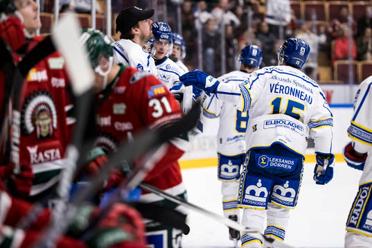 Leksands spelarna jublar