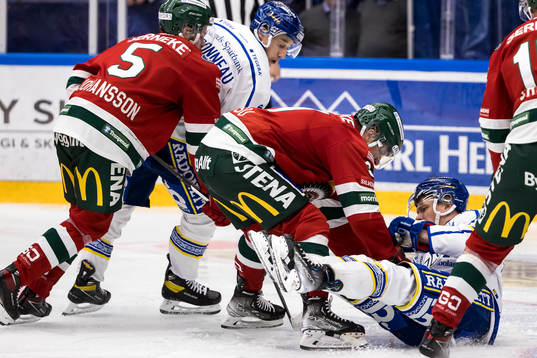 Frölundas Nicklas Lasu och Leksands Patrik Zackrisson