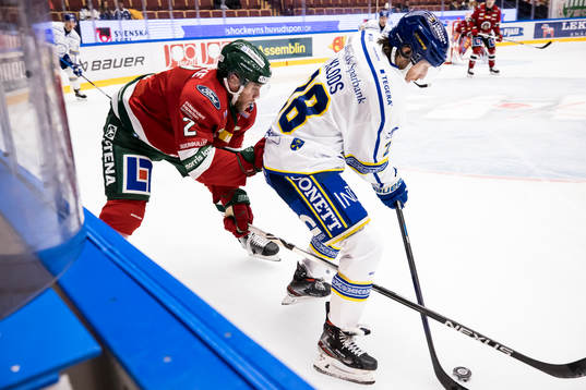 Frölundas Christian Folin och Leksands Justin Kloos