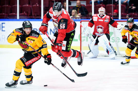 Luleås Isac Brännström och Malmö Redhawks Anton Olsson
