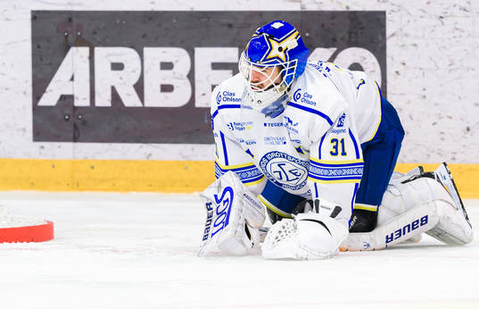 Leksands målvakt Kasimir Kaskisuo deppar