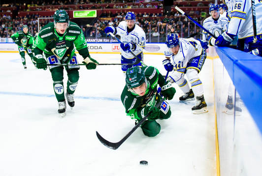 Färjestads Gustav Rydahl och Joel Nyström