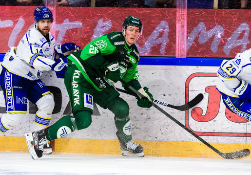Leksands Oskar Lang och Färjestads Mattias Göransson