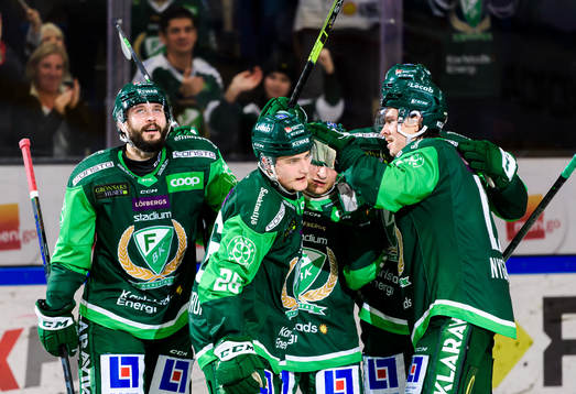 Färjestads Jesse Virtanen, Joel Nyström, Marcus Nilsson