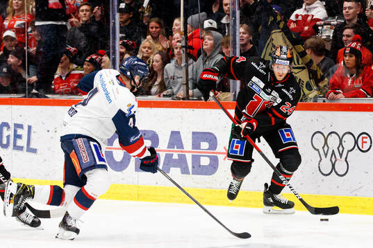 Linköpings Mattias Hävelid och Örebros Miikka Salomäki